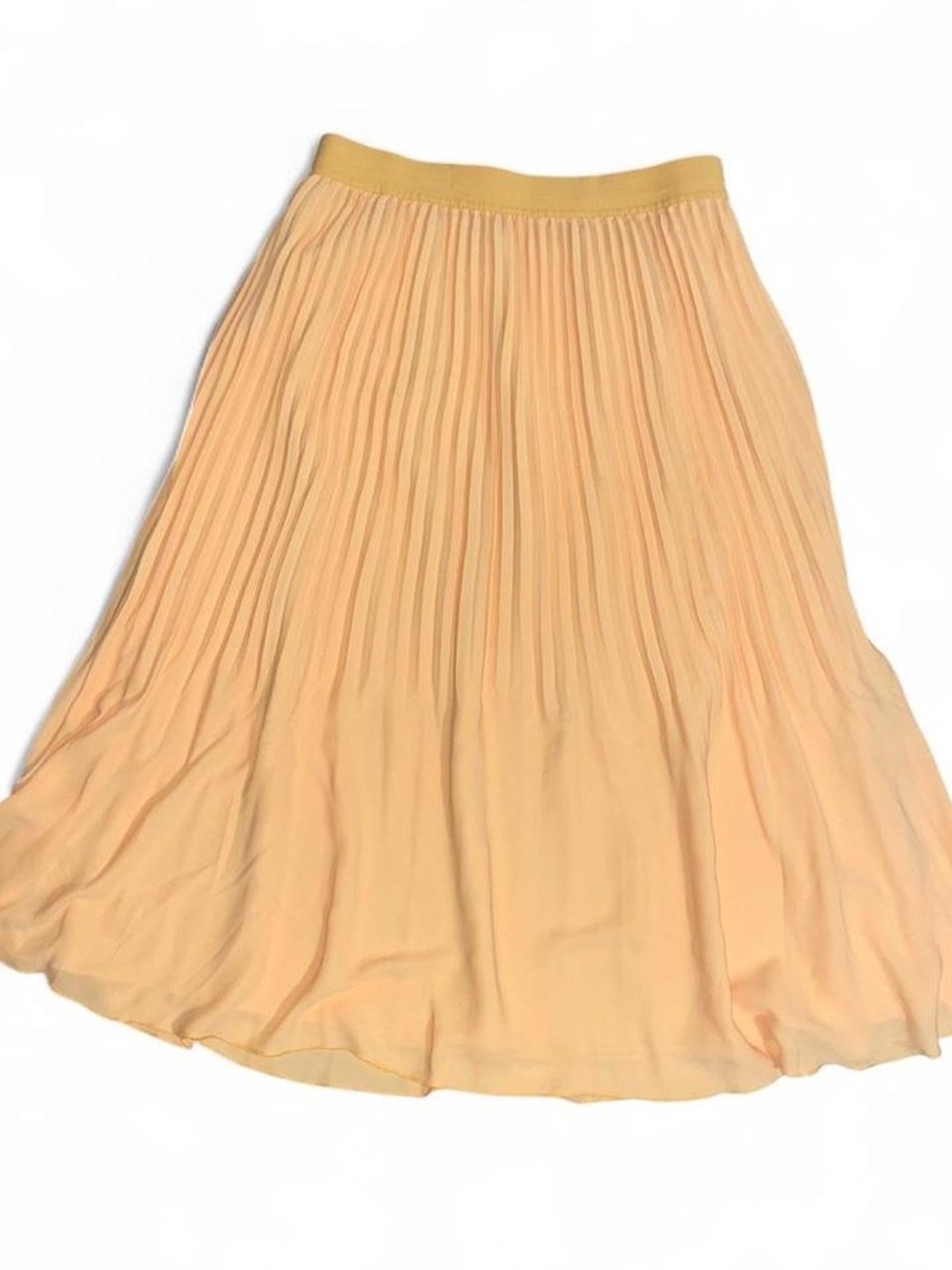 J. Crew Peach Sherbert Orange Midi Skirt with Elastic Waistband